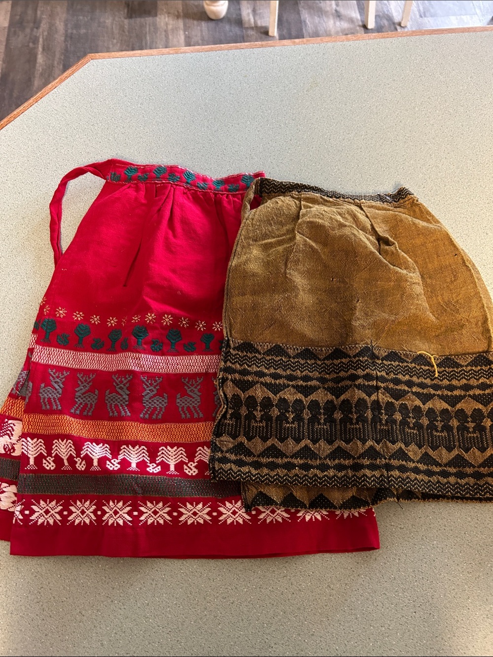 2 handmade aprons
